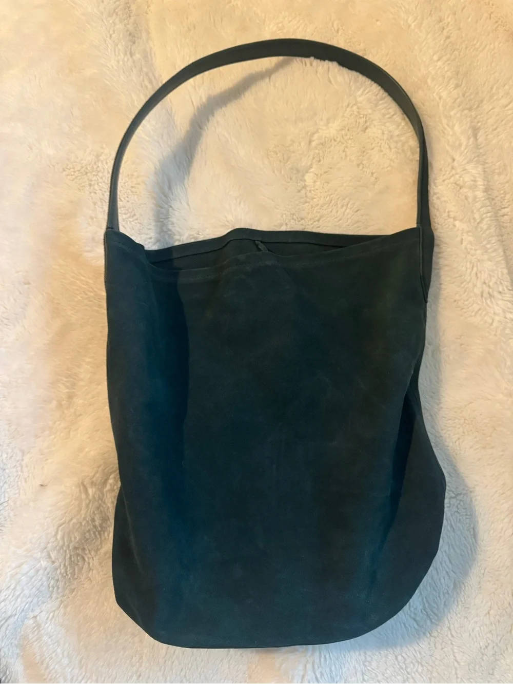 J. Crew Dark Teal Suede Shoulder Bag